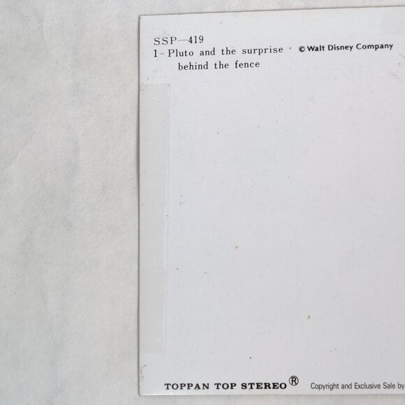 Vintage Disney Lenticular Postcard Pluto Cat Surprise TOPPAN TOP STEREO 1970s - Picture 7 of 8